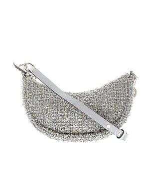 Kate Spade New York Smile Tweed Tinsel Crossbody K5516 Silver Gold Tinsil